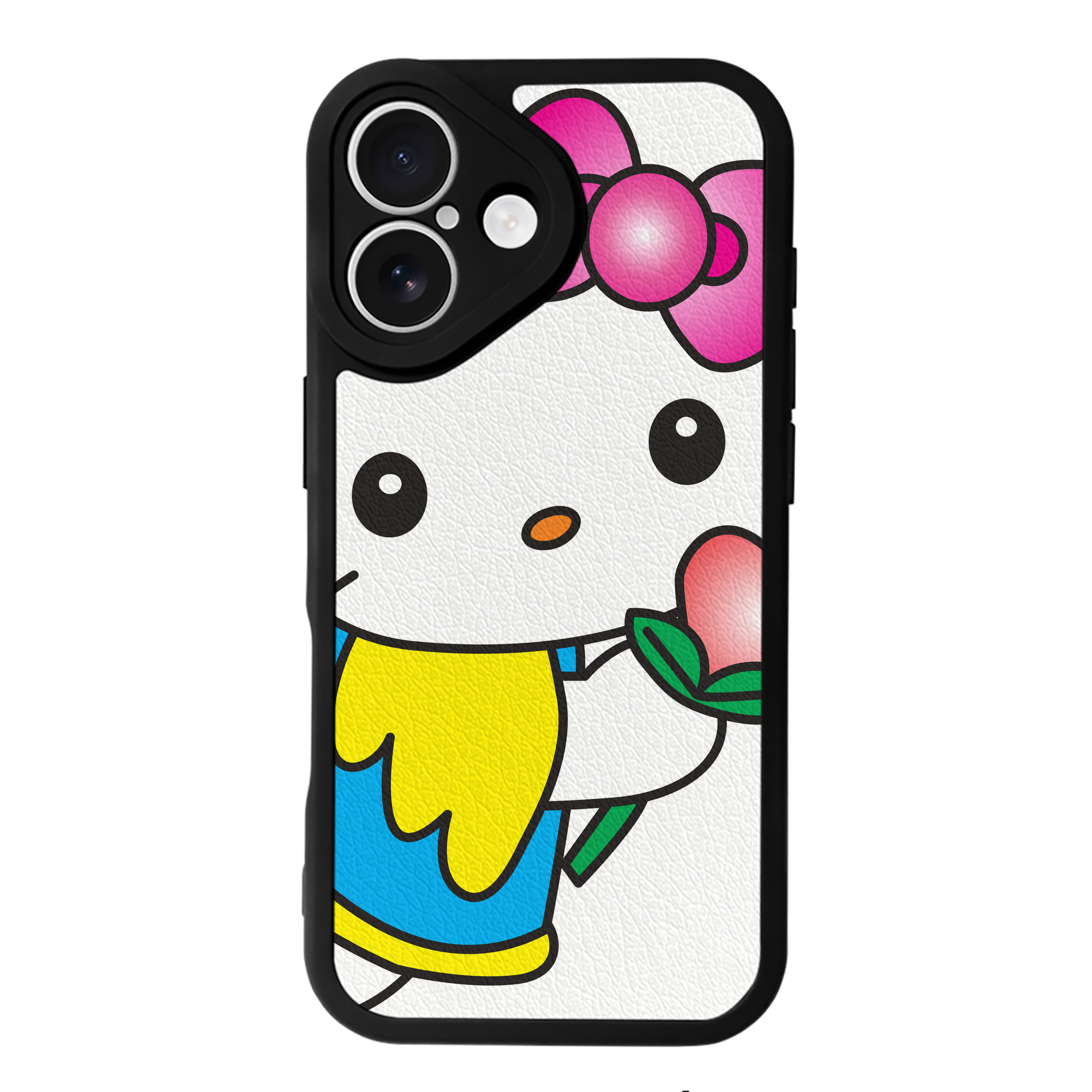 （画像用） Hello Kitty ハローキティ 【iPhone 16シリーズ対応】シリコンスマホケース（レザー調） 材質：シリコン